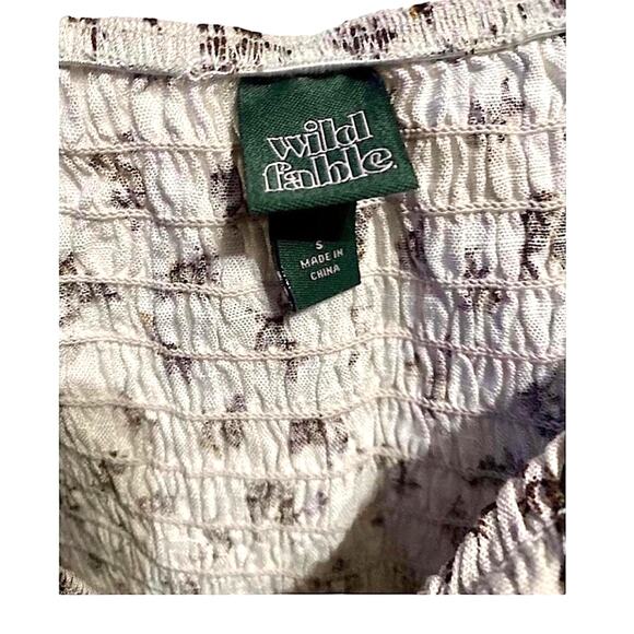 Wild Fable Floral Smocked Puff Sleeve Mini Dress Size Small - Picture 3 of 3